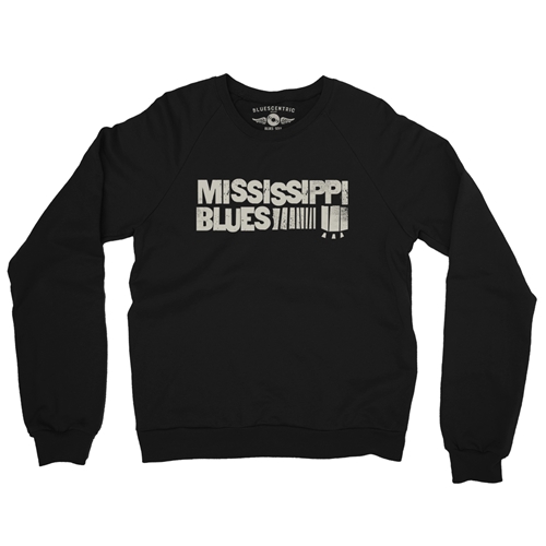 Grungy Mississippi Blues Crewneck Sweater - crewneckblack