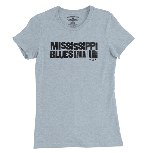 Grungy Mississippi Blues Ladies T Shirt - Relaxed Fit - ladiesheatherprismblue