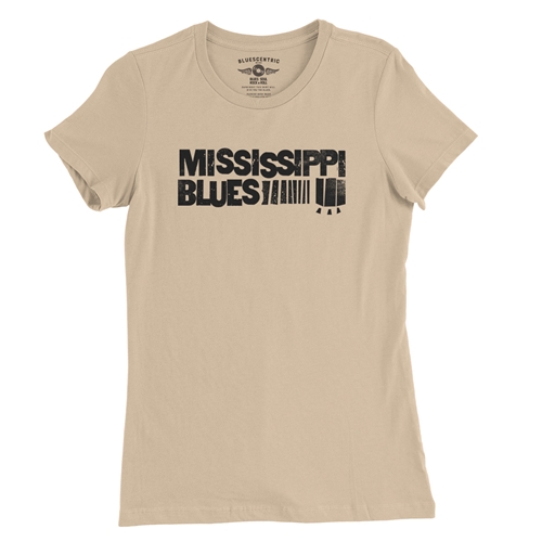 Grungy Mississippi Blues Ladies T Shirt - Relaxed Fit - ladiessanddune