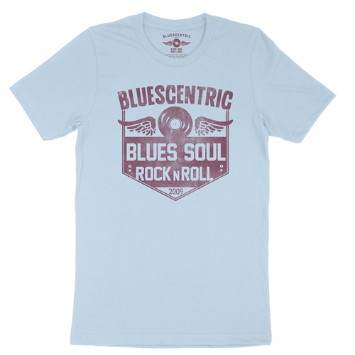 Bluescentric Home Base T-Shirt - Lightweight Vintage Style - vintagethrowbackblue