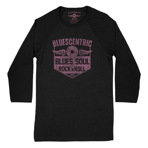 Bluescentric Home Base Baseball T-Shirt - raglanblackblacksleeve