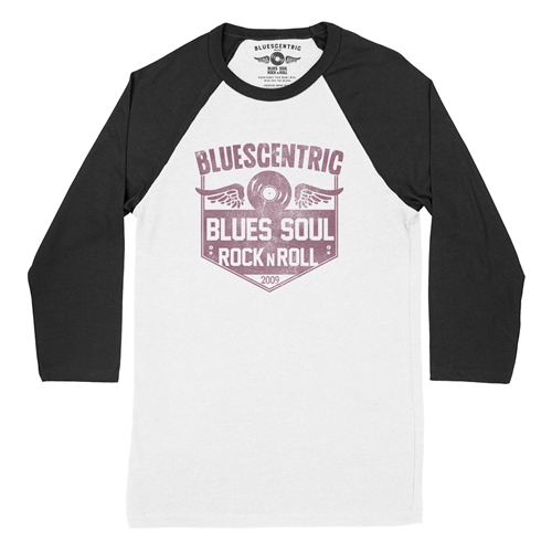 Bluescentric Home Base Baseball T-Shirt - raglanwhiteblacksleeve