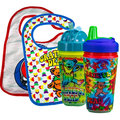 Grateful Dead Baby Feeding Pack - Cups & Bibs