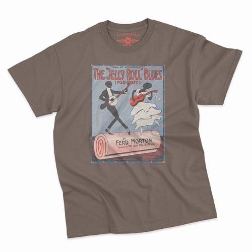 Jelly Roll Morton Poster T-Shirt - Classic Heavy Cotton - classictaupe