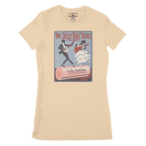 Jelly Roll Morton Poster Ladies T Shirt - Relaxed Fit - ladiessanddune