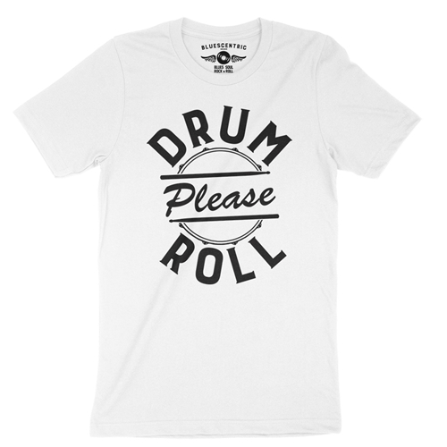 Drum Roll Please T-Shirt - Lightweight Vintage Style  - vintagewhite