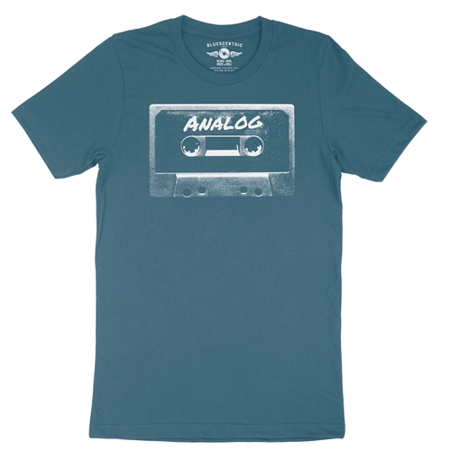 Black and White Analog Tape T-Shirt - Lightweight Vintage Style - vintagedeepteal