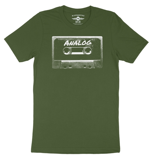 Black and White Analog Tape T-Shirt - Lightweight Vintage Style - vintageolive