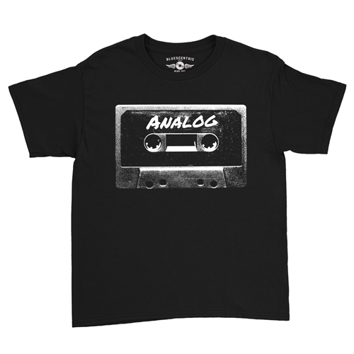 Black and White Analog Tape Youth T-Shirt - Lightweight Vintage Children & Toddlers - youthblack