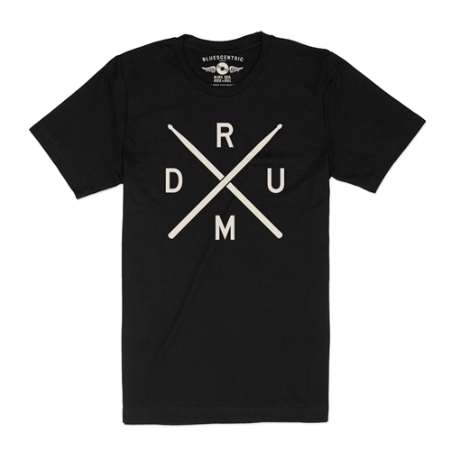 Drum Lines T-Shirt - Lightweight Vintage Style - vintageblack