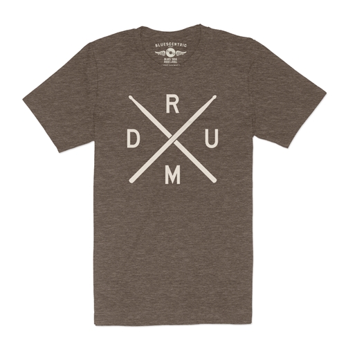 Drum Lines T-Shirt - Lightweight Vintage Style - vintageheatherbrown