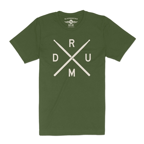 Drum Lines T-Shirt - Lightweight Vintage Style - vintageolive