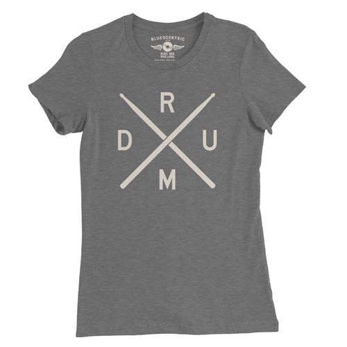 Drum Lines Ladies T Shirt - ladiesdeepheather