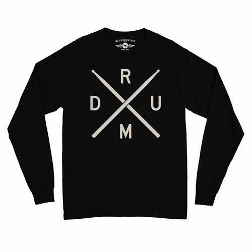 Drum Lines Long Sleeve T-Shirt - longsleeveblack