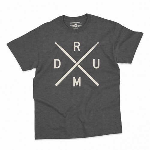 Drum Lines T-Shirt - Classic Heavy Cotton - classicheathergrey