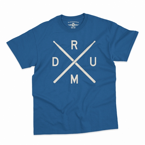 Drum Lines T-Shirt - Classic Heavy Cotton - classicroyalblue