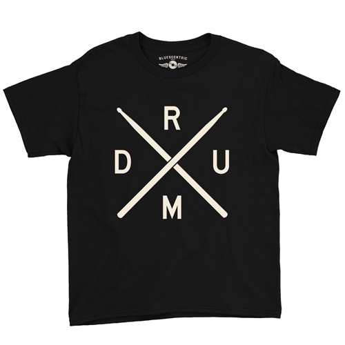 Drum Lines Youth T-Shirt - Lightweight Vintage Children & Toddlers - youthblack