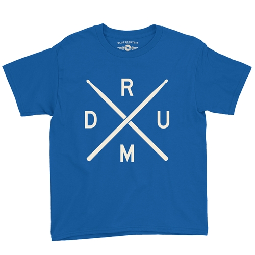 Drum Lines Youth T-Shirt - Lightweight Vintage Children & Toddlers - youthroyalblue