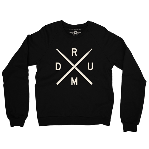 Drum Lines Crewneck Sweatshirt - crewneckblack