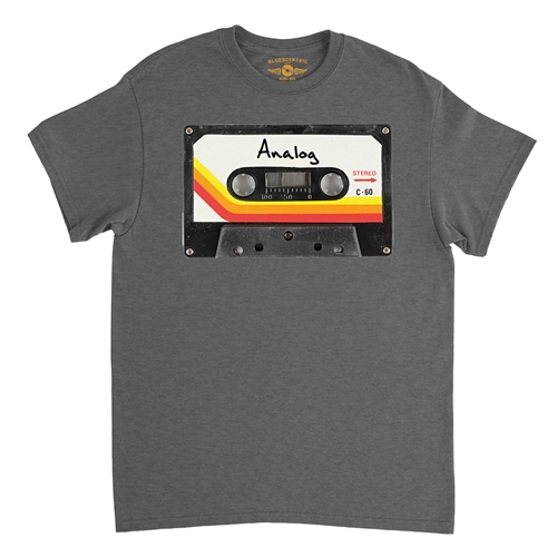 80s Analog Tape T-Shirt - Classic Heavy Cotton - classicheathergrey