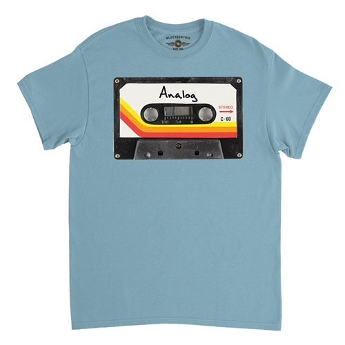 80s Analog Tape T-Shirt - Classic Heavy Cotton - classiclightblue