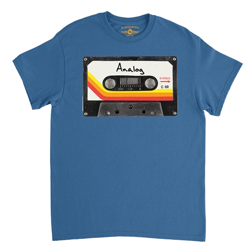 80s Analog Tape T-Shirt - Classic Heavy Cotton - classicroyalblue