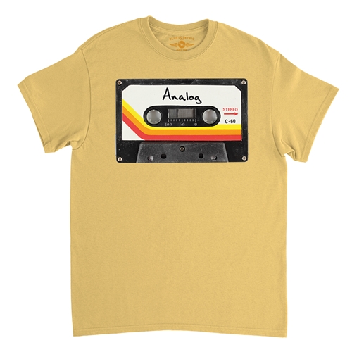 80s Analog Tape T-Shirt - Classic Heavy Cotton - classicyellow