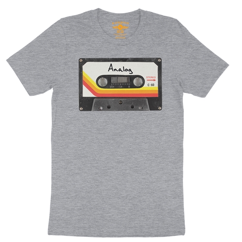 80s Analog Tape T-Shirt - Lightweight Vintage Style - vintageathleticheather