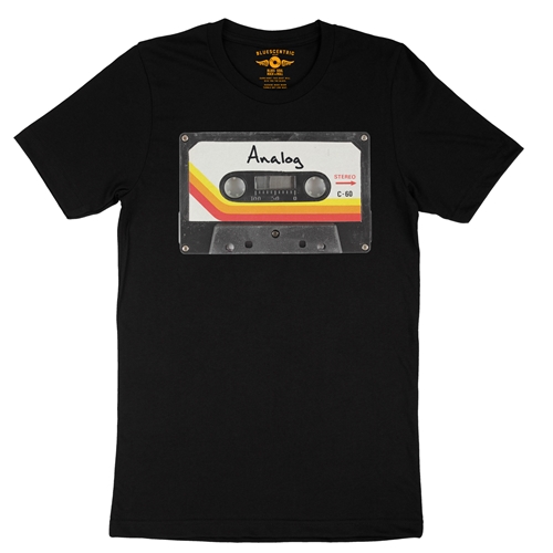 80s Analog Tape T-Shirt - Lightweight Vintage Style - vintageblack