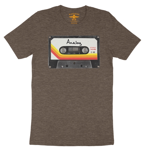 80s Analog Tape T-Shirt - Lightweight Vintage Style - vintageheatherbrown