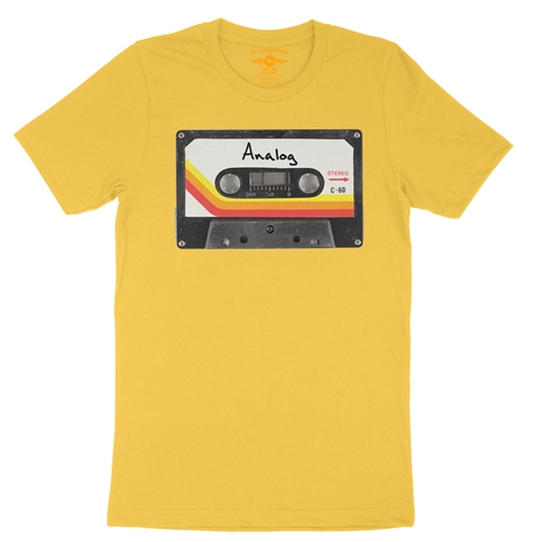 80s Analog Tape T-Shirt - Lightweight Vintage Style - vintagemaizeyellow