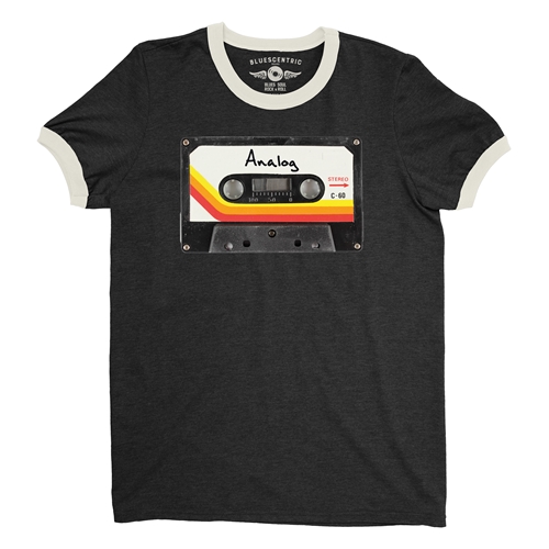 80s Analog Tape Ringer T-Shirt - ringerblackcreamtrim