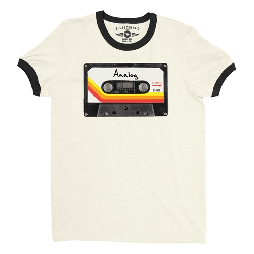 80s Analog Tape Ringer T-Shirt - ringernaturalblacktrim