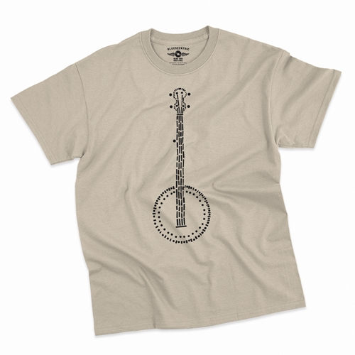 Folk Banjo T-Shirt - Classic Heavy Cotton - classicsand