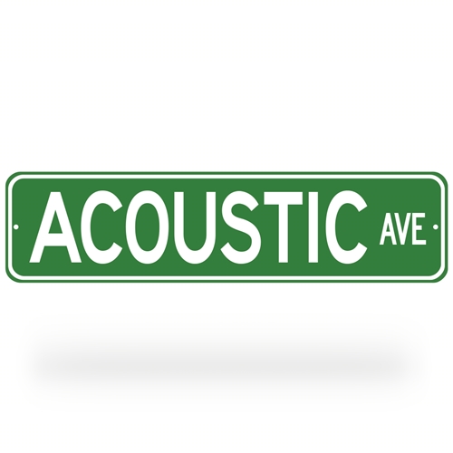 Acoustic Avenue Street Sign - Green