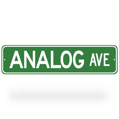 Analog Avenue Street Sign - Green