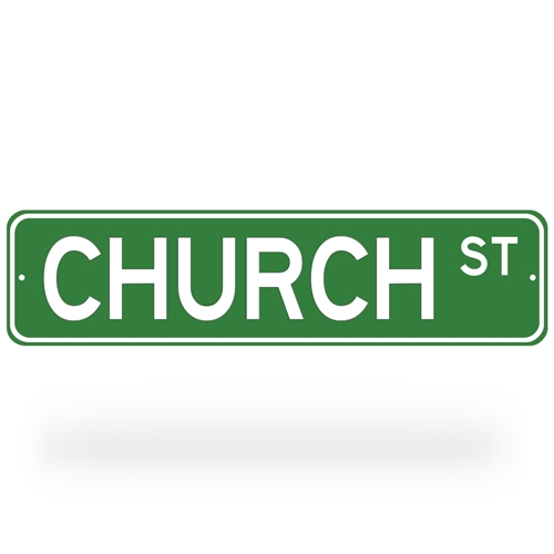 Church Street Sign - Green