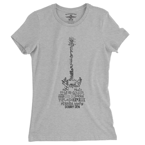 Music is Universal Ladies T Shirt - Relaxed Fit - ladiesathleticheather