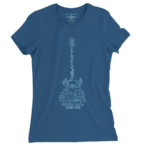 Music is Universal Ladies T Shirt - Relaxed Fit - ladiesblue