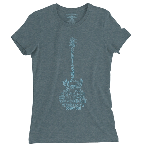 Music is Universal Ladies T Shirt - Relaxed Fit - ladiesheatherdeepteal