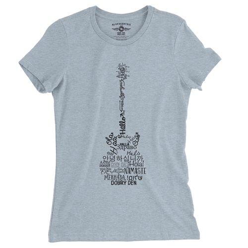 Music is Universal Ladies T Shirt - Relaxed Fit - ladiesheatherprismblue