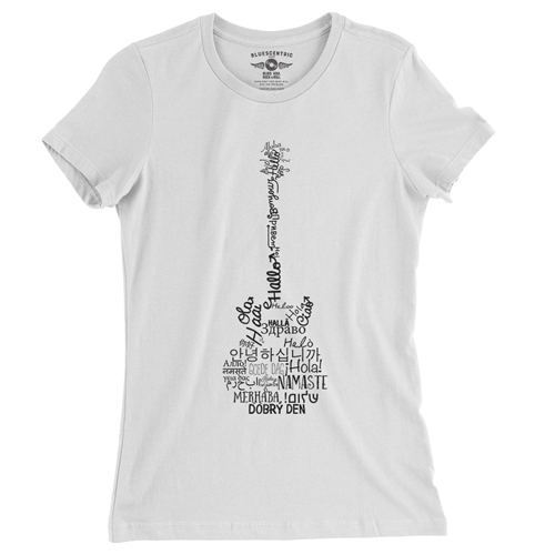 Music is Universal Ladies T Shirt - Relaxed Fit - ladieswhite