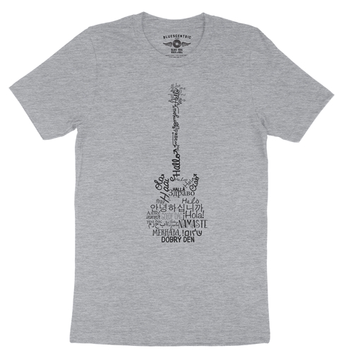 Music is Universal Guitar T-Shirt - Lightweight Vintage Style - vintageathleticheather