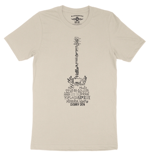 Music is Universal Guitar T-Shirt - Lightweight Vintage Style - vintagecream