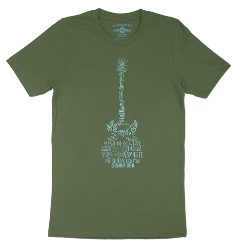 Music is Universal Guitar T-Shirt - Lightweight Vintage Style - vintageolive