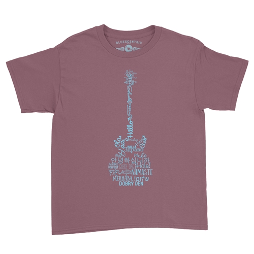 Music is Universal Youth T-Shirt - Lightweight Vintage Children & Toddlers - youthheathermaroon