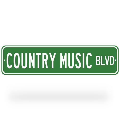 Country Music Blvd Street Sign - Green