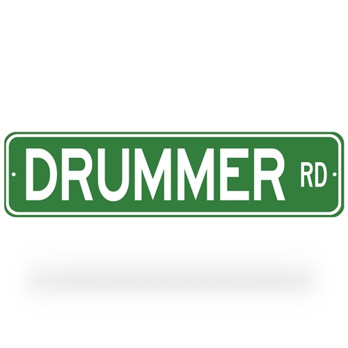 Drummer Rd Street Sign - Green