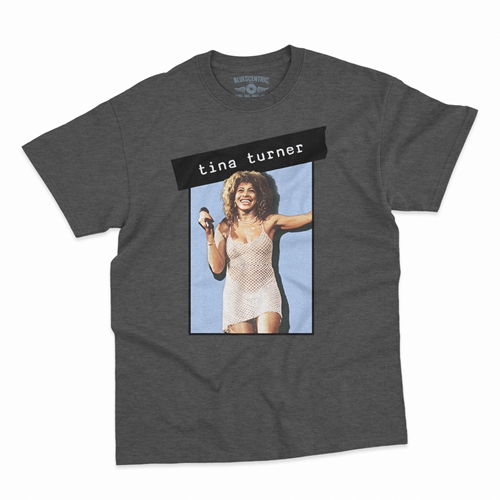 Graphic Tina Turner T-Shirt - Classic Heavy Cotton - classicheathergrey