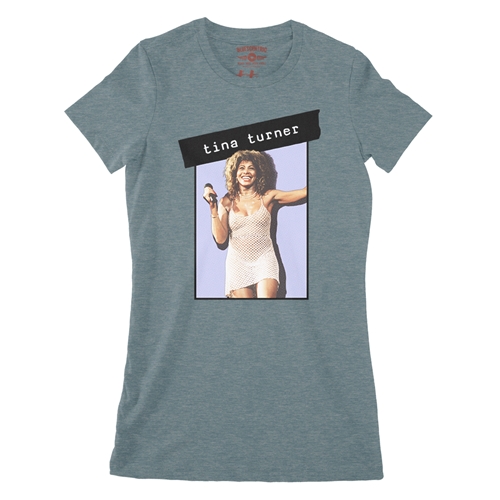 Graphic Tina Turner Ladies T Shirt - Relaxed Fit - ladiesheatherdeepteal